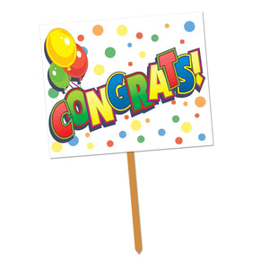 Congrats! Party Yard Sign - Bulk 6 Pack