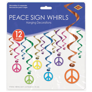 Bulk Peace Sign Whirls (Case of 72) by Beistle