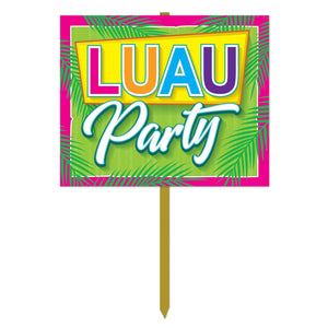 Luau Party Yard Sign - Bulk 6 Pack