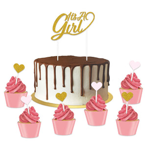 Bulk It's A Girl Cake Topper (Case of 12) by Beistle