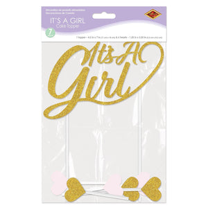 Bulk It's A Girl Cake Topper (Case of 12) by Beistle