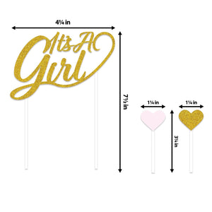 Bulk It's A Girl Cake Topper (Case of 12) by Beistle