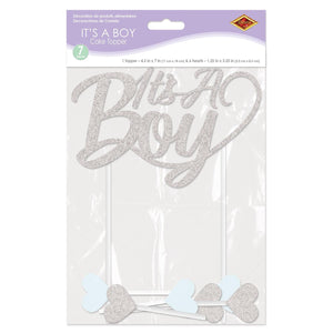 Bulk It's A Boy Cake Topper (Case of 12) by Beistle