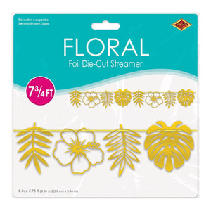 Bulk Foil Die-Cut Floral Streamer (Case of 12) by Beistle