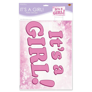 Bulk Plastic It's A Girl! Yard Sign (Case of 6) by Beistle