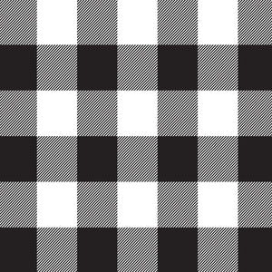 Bulk Plaid Tablecover - Black & White (Case of 12) by Beistle