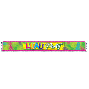 Luau Party Metallic Luau Party Fringe Banner - Bulk 12 Pack