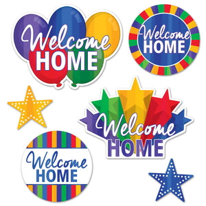 Foil Welcome Home Party Cutouts - Bulk 72 Pack