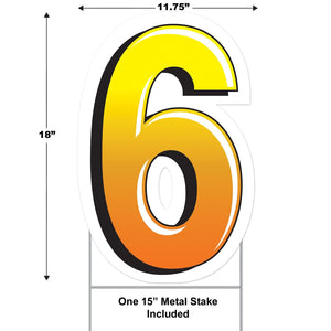 Bulk Plastic 6 Yard Sign (Case of 3) by Beistle