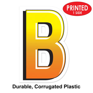 Bulk Plastic B Yard Sign (Case of 3) by Beistle