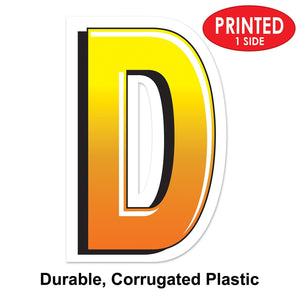 Bulk Plastic D Yard Sign (Case of 3) by Beistle