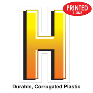 Bulk Plastic H Yard Sign (Case of 3) by Beistle