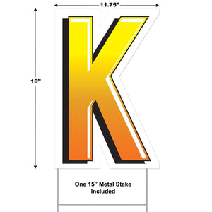 Bulk Plastic K Yard Sign (Case of 3) by Beistle