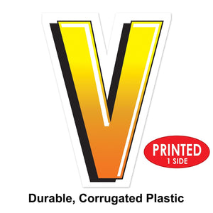 Bulk Plastic V Yard Sign (Case of 3) by Beistle