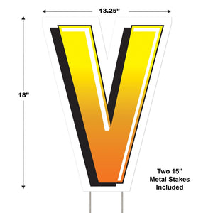 Bulk Plastic V Yard Sign (Case of 3) by Beistle