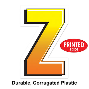 Bulk Plastic Z Yard Sign (Case of 3) by Beistle