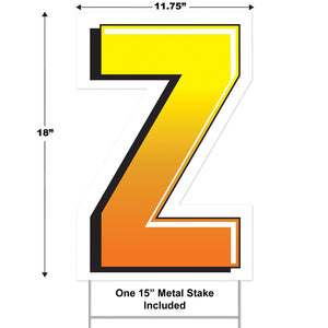 Bulk Plastic Z Yard Sign (Case of 3) by Beistle