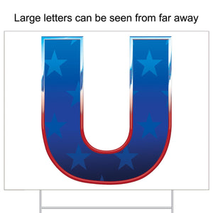 Bulk Plastic USA Yard Sign (Case of 6) by Beistle