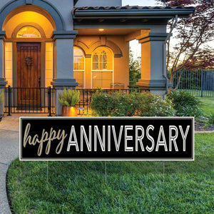 Bulk Plastic Jumbo Happy Anniv Yard Sign (Case of 6) by Beistle