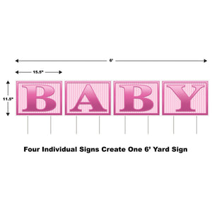 Bulk Plastic Baby Yard Sign (Case of 6) by Beistle