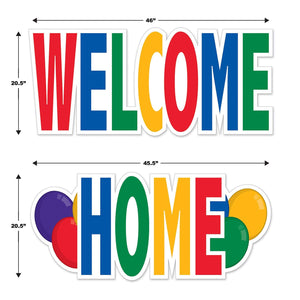 Bulk Plastic Jumbo Welcome Home Yard Sign Set (Case of 4) by Beistle