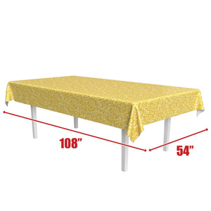 Bulk Printed Sequined Tablecover - Gold (Case of 12) by Beistle