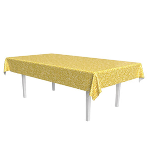 Printed Sequined Party Tablecover - Gold - Bulk 12 Pack