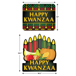 Bulk Happy Kwanzaa Signs (Case of 24) by Beistle