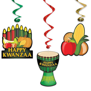 Bulk Happy Kwanzaa Whirls (Case of 72) by Beistle