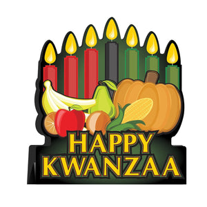 3-D Happy Kwanzaa Centerpiece - Bulk 12 Pack