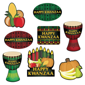 Bulk Happy Kwanzaa Cutouts (Case of 96) by Beistle