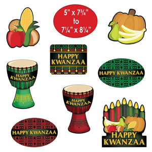 Bulk Happy Kwanzaa Cutouts (Case of 96) by Beistle