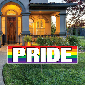 Bulk Plastic Jumbo Pride Yard Sign (Case of 6) by Beistle