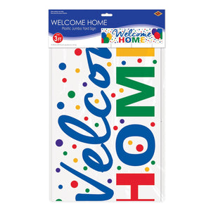 Bulk Plastic Jumbo Welcome Home Yard Sign (Case of 6) by Beistle