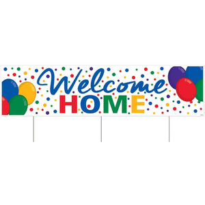 Plastic Jumbo "Welcome Home" Party Yard Sign - Bulk 6 Pack