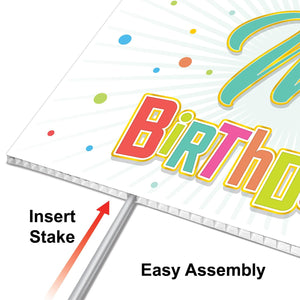 Bulk Plastic It's My Birthday! Yard Sign (Case of 6) by Beistle