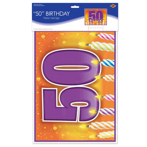 Bulk Plastic 50 Birthday Yard Sign (Case of 6) by Beistle