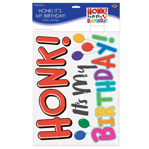 Bulk Plastic Honk! It's My Birthday Yard Sign (Case of 6) by Beistle