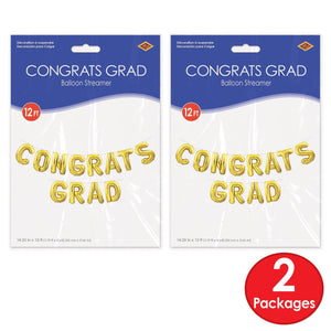 Bulk Congrats Grad Balloon Streamer (Case of 6) by Beistle