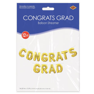 Bulk Congrats Grad Balloon Streamer (Case of 6) by Beistle