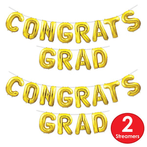 Bulk Congrats Grad Balloon Streamer (Case of 6) by Beistle