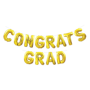 Congrats Grad Graduation Party Balloon Streamer - Bulk 6 Pack