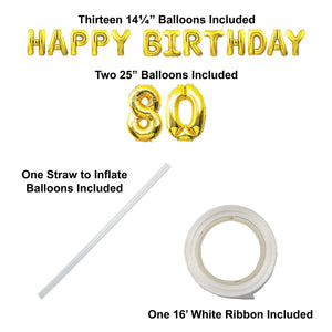 Bulk Happy Birthday  80  Balloon Streamer (Case of 6) by Beistle