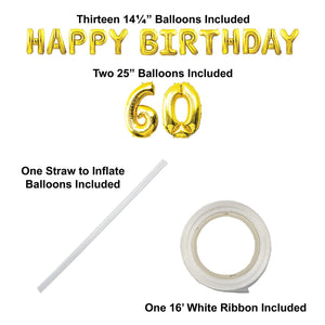 Bulk Happy Birthday  60  Balloon Streamer (Case of 6) by Beistle