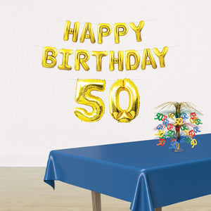 Bulk Happy Birthday  50  Balloon Streamer (Case of 6) by Beistle