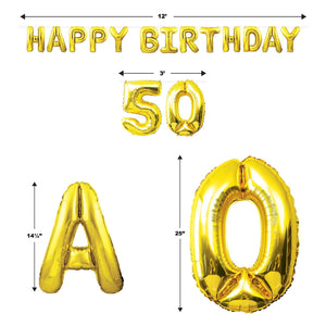 Bulk Happy Birthday  50  Balloon Streamer (Case of 6) by Beistle