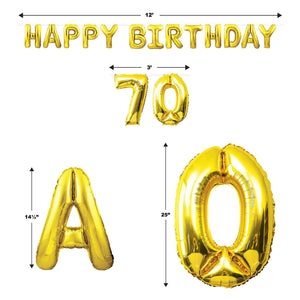 Bulk Happy Birthday  70  Balloon Streamer (Case of 6) by Beistle