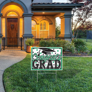 Bulk Plastic Congrats Grad Yard Sign (Case of 6) by Beistle