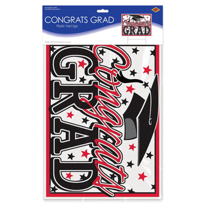 Bulk Plastic Congrats Grad Yard Sign (Case of 6) by Beistle