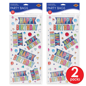 Bulk Happy Birthday Cello Bags (Case of 300) by Beistle